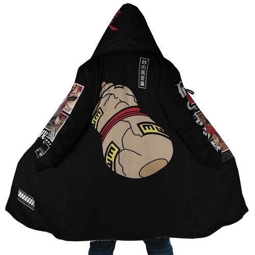 Gaara Shippuden Hoodie Cloak - Black Design - Picture 1 of 7