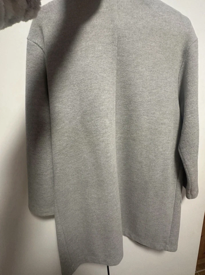 ZARA Damen Jacke grau Gr. M halblang Baumwolle mit Taschen Freizeit - Bild 3 von 3