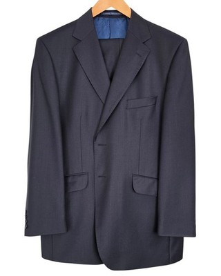 Marks & Spencer Sartorial Suit 44R 38x31 Navy Pure New Wool British Tailoring