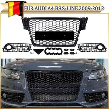 Waben Kühlergrill Nebelscheinwerfer Blende Gitter für Audi A4 B8 S-Line 2009-12