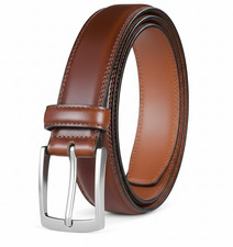 Men  s belts, Leather Classic Pin Buckle Casual Dress Jeans Belts for Men