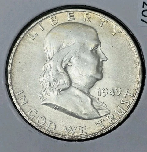 1949-D Franklin Half Dollar Full Bell Lines MS Condition  Key Date.