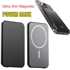 5000mAh Magnetic Power Bank,LED Digital Display Ultra Slim Wireless Battery Pack