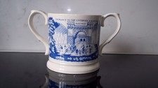 Blue & White Transferware Railwayana Gladstone Pottery Museum Commemorative Mug