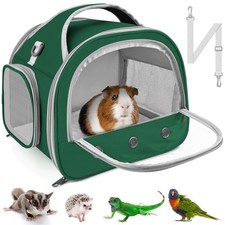Bissap Bearded Dragon Travel Carrier, Portable Guinea Pig Small, Green