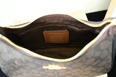 New COACH CA548 Women's Teri Shoulder Bag In Signature Canvas Gold