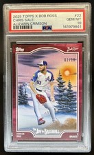 2025 Topps Bob Ross: The Joy of Baseball Chris Sale Alizarin Crimson #/10 PSA 10