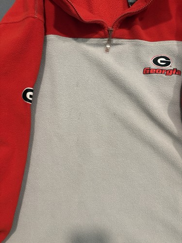 Georgia Bulldogs Russell 1/4 Zip Pullover Sweater Mens 3XL Gray UGA - Picture 3 of 9