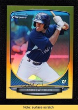 2013 Bowman Chrome Prospects Gold Refractor 27/50 Andrew Toles #BCP156 READ sh7