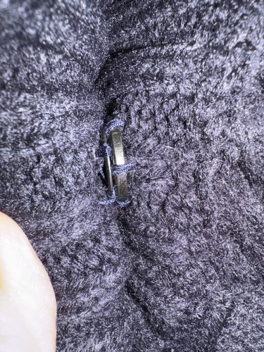 Original Weatherproof Vintage Sweater Men's Medium Navy Cable Knit Acrylic Snaps - Picture 8 of 11