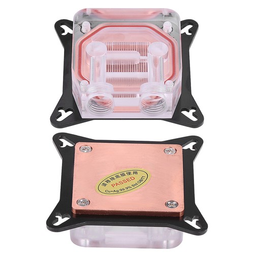 Computer GPU Water Cooler Cooling Block Copper Base POM Cover With Waterway NEW - Afbeelding 10 van 12