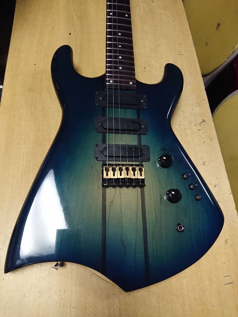 Electric Guitar Kawai Z1 Model Blue Green Gradient Japan Vintage