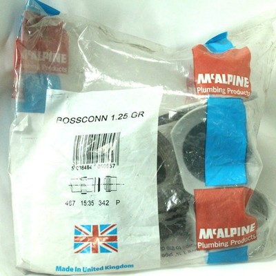 McAlpine Bossconn - 1,25 GR mechanischer Bodengrauer Bossverbinder für Rohr 1,25''