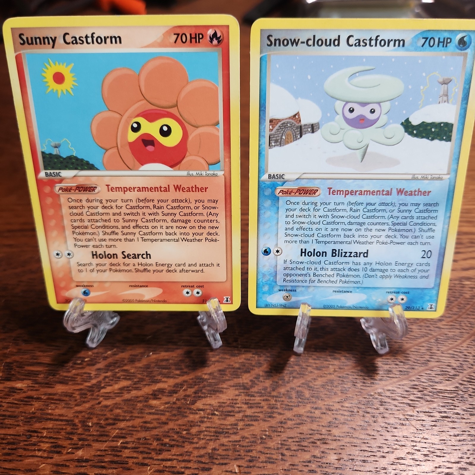 Sunny Castform 31/113 & Snow-Cloud Castform 29/113 Delta Species 2005 Pokémon