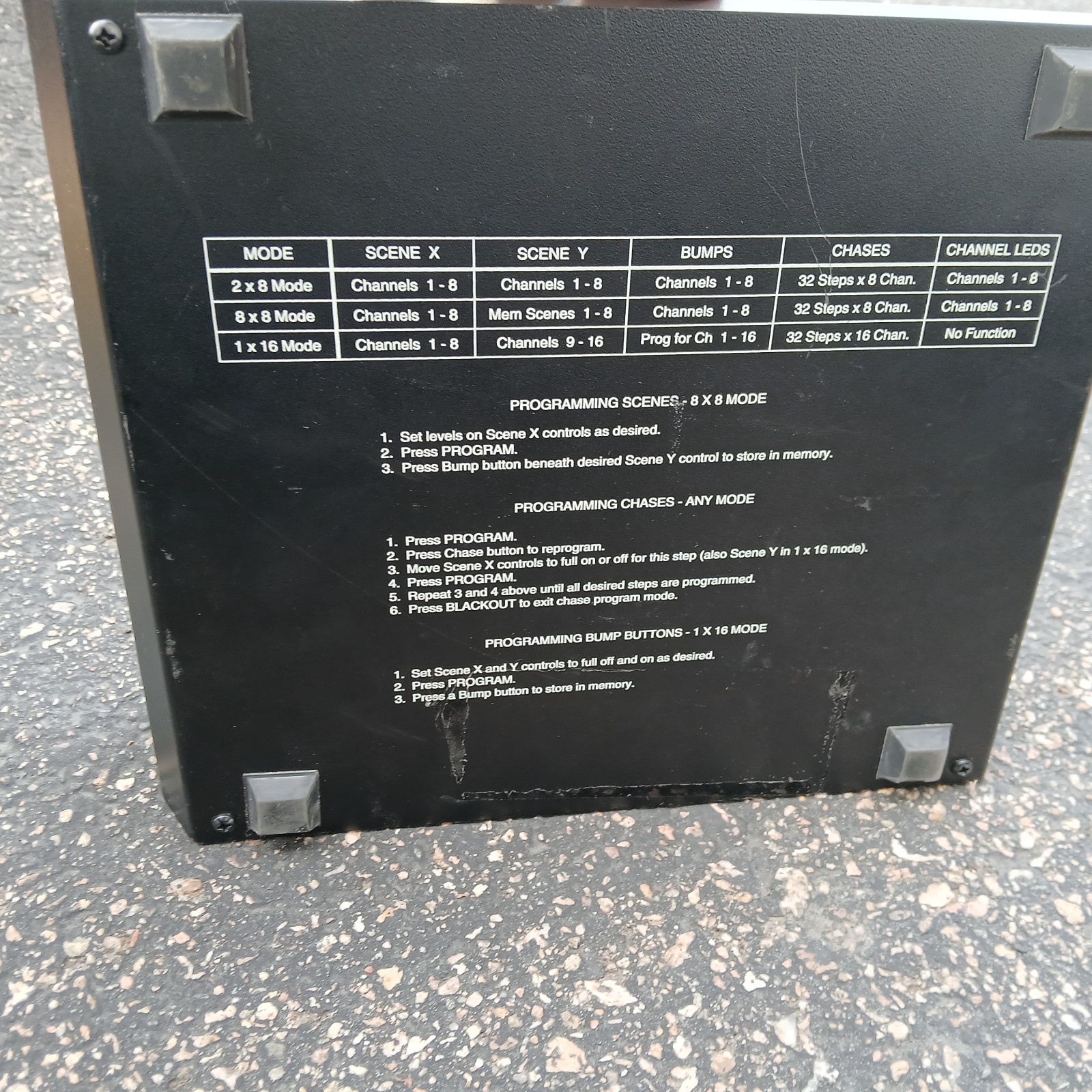 NSI MC 7008 16 Channel Memory Lighting Controller Console Works No Power Supply