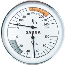 Sauna Thermometer and Hygrometer Combo   Precise Temperature  Humidity Ga