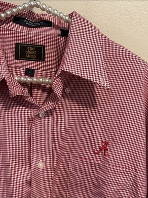 The Shirt Shop Alabama Crimson Tide Houndstooth Button Down Shirt Large
