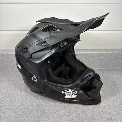 LS2 Subverter Helmet LS 2 Motocross Dirt Bike Full Medium Black Visor Long Oval