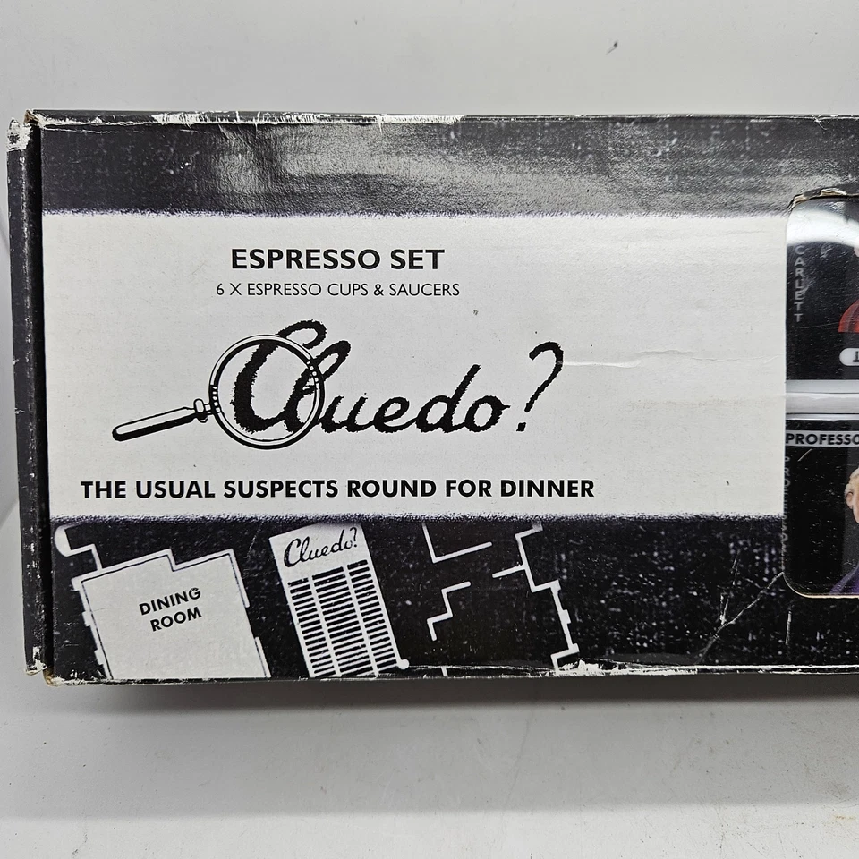 Cluedo Espresso Cups And Saucers Set Cluedo  The Great Detective Game Boxed New - Image 2 of 4