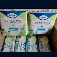 6 Packs Of 20 Tena Sensitive Care Pads Moderate Absorbency 120 Total