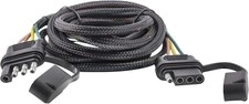 16AWG Vehicle-Side and Trailer-Side 4 Pin Trailer Extension 8 Feet, 4 Pin Flat T