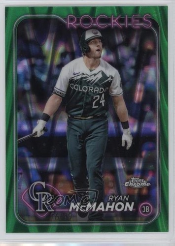 2024 Topps chromowany zielony refraktor RayWave /99 Ryan McMahon #299 - Zdjęcie 1 z 3