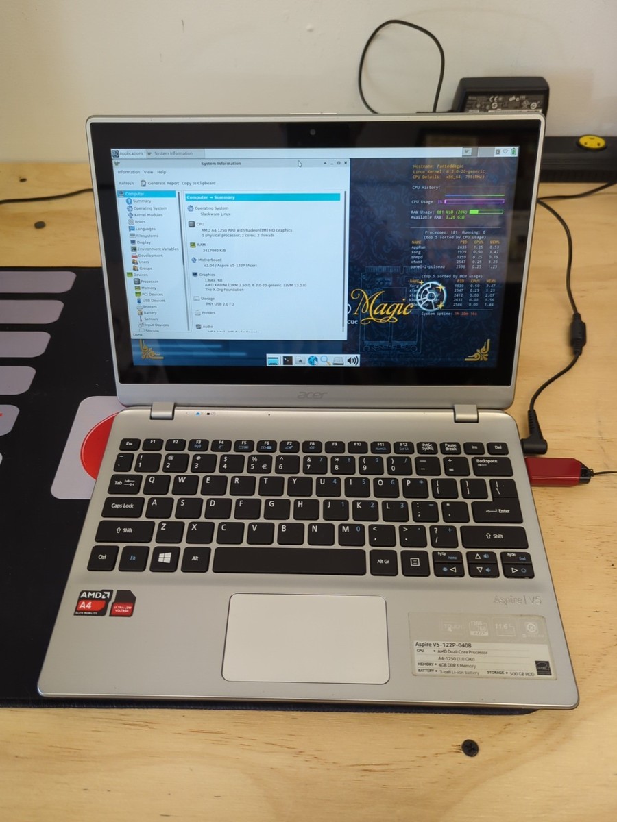 Acer V5-122p-0408 Aspire Touch Laptop AMD A4-1250 4gb RAM