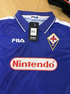 Retro 1998 Fiorentina Nintendo FILA Soccer Jersey - Large - NEW | eBay