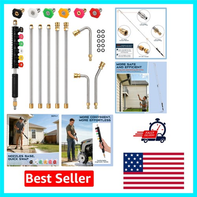 #ad #ad Powerful 9 Pack Pressure Washer Extension Wand with Quick Connect amp; 6 Nozzles $46.99