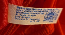 Vtg S Sears Isnt It Divine Half Slip Skirt Red Lace Union USA Nylon Lingerie