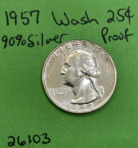1957 Washington Quarter 25c Gem Proof 90% Silver