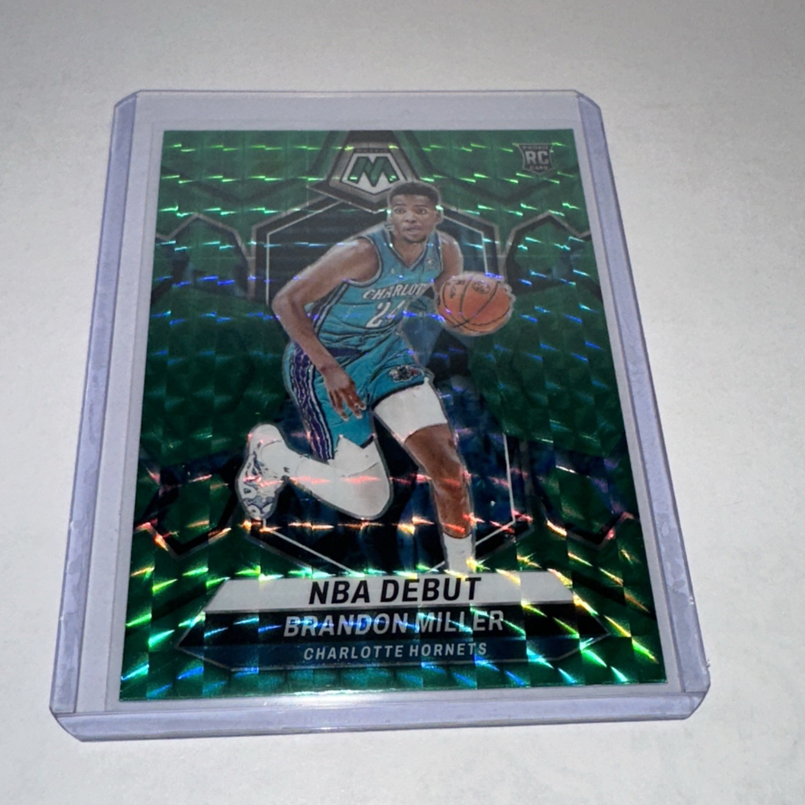 2023-24 Panini Mosaic - NBA Debut Brandon Miller #252 Green Mosaic Prizm (RC)