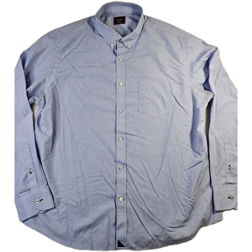 UNTUCKit Mens Shirt 2XL XXL Blue Check Long Sleeve Button Up Wrinkle Free - Picture 2 of 9