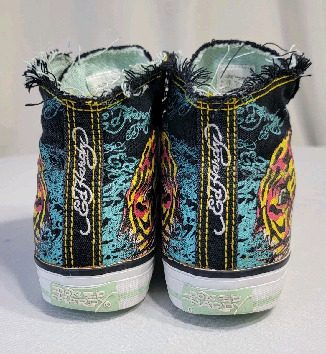 VTG Y2K Ed Hardy Original Tige Graphic Print High Top Slipon
