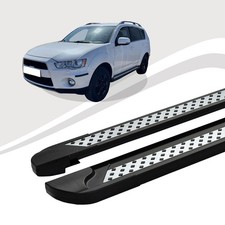 Trittbretter passend für Mitsubishi Outlander ab Baujahr 01/2010 VISO Schwarz AB