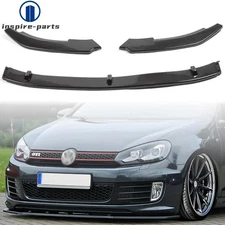 ABS Front Lip Spoiler 3PCS for VW Golf MK6 GTI GTD 2010-2013 Carbon Style