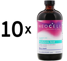 10 x NeoCell Hyaluronic Acid, Blueberry Liquid - 473 ml. (84,56 EUR/L)