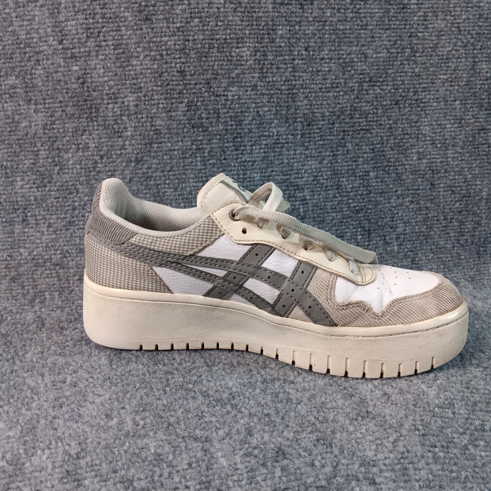 ASICS Low Top Sneakers White Grey Lace Up Athletic Shoes US 8.5 EU 40 UK 6.5 thumbnail 7