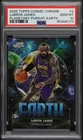 2025 TOPPS COSMIC CHROME PLANETARY PURSUIT EARTH #2 LEBRON JAMES PSA 10