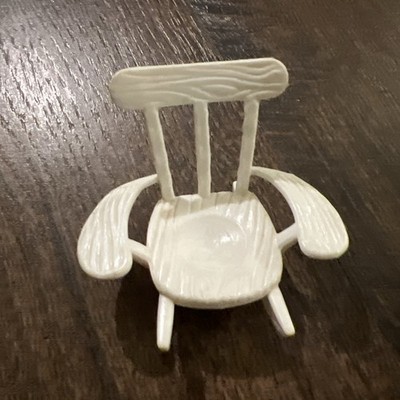 Vintage Hasbro Weebles Wobble 1974 White Rocking Chair For Winnie The Pooh