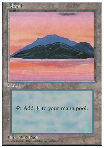 Basic Lands 10 MTG Island (369) (C), NM-Mint, English Fourth Edition