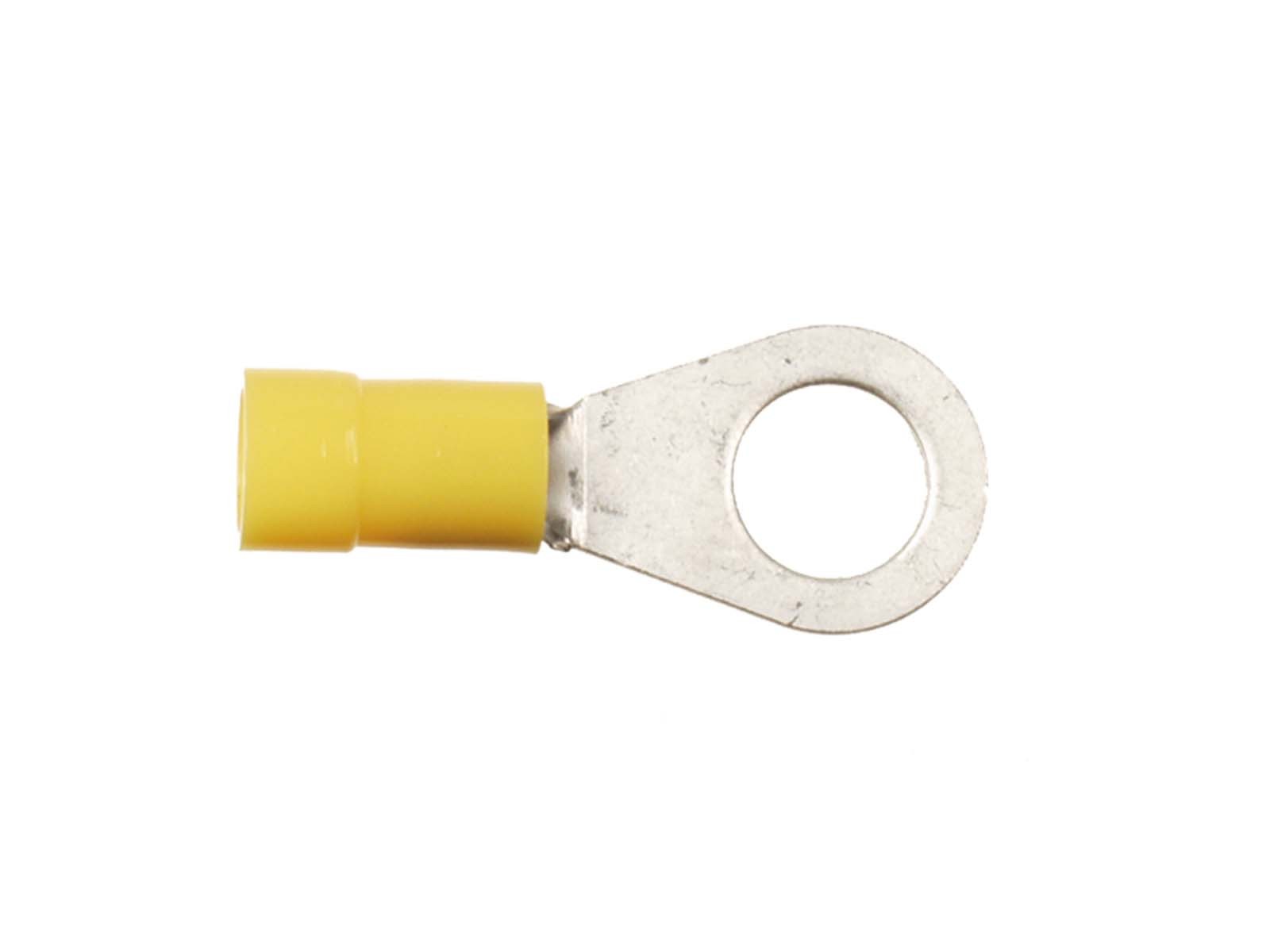 Cosse à anneau jaune 4-6 mm² avec trou 6,4 mm pour câble électrique, boîte de 100 pièces