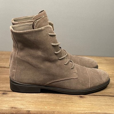 ECCO Women's Touch 15 Lace Up Ankle Boots Size 38 EU Brown Suede Soft
