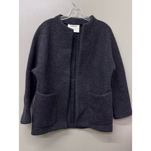 Ba&sh Gray Wool Lady Coat Womens Size 0 Mid-Length Tailored Winter Jacket