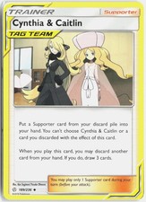 Cynthia & Caitlin 189/236 Uncommon Cosmic Eclipse Pokemon Near Mint