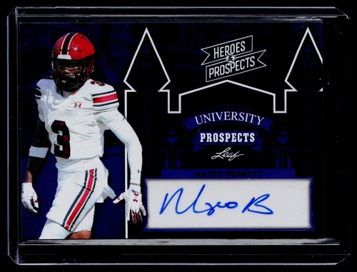 2024 Leaf Heroes & Prospects/25 Purple Mazeo Bennett University Prospects Auto