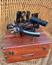 Nautical Style Tamaya ~ Working Sextant 9" Vintage Navigational Marine W/ Box