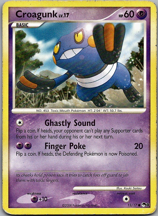 Croagunk - POP Series 8 (MP) 13/17 Psychic Basic Saitou #453