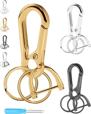 FIVEIZERO 13Pcs Keychain Clips Kit, Key Ring and Keychain Clip, D Rings, Key Rin