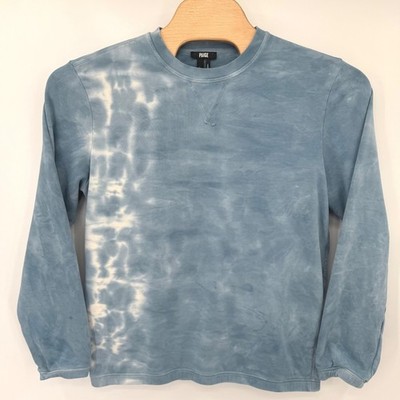 Paige Sweatshirt Womens L Blue Tie Dye Misty Sky M951120-4984 Relaxed Cotton